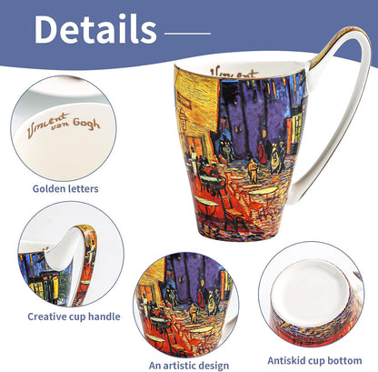 Mug Ceramic Novelty Coffee Mugs 16 Oz Creative Art Give Van Gogh Lovers Unique Gifts