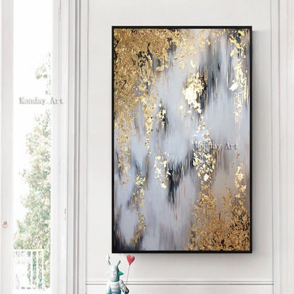 Hand Painted Modern Abstract Canvas Oil Paintings Abstract Gold Oil Painting Picture Living Room Home Decoration Wall Paintings