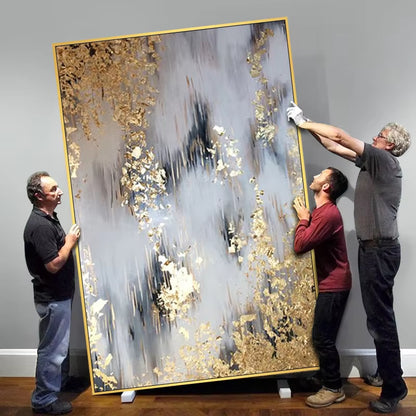 Hand Painted Modern Abstract Canvas Oil Paintings Abstract Gold Oil Painting Picture Living Room Home Decoration Wall Paintings