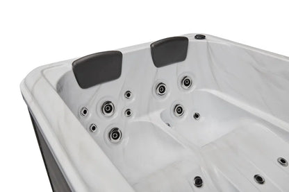 4 - Person 39 - Jet Acrylic Rectangular Standard Hot Tub with Ozonator in Gray