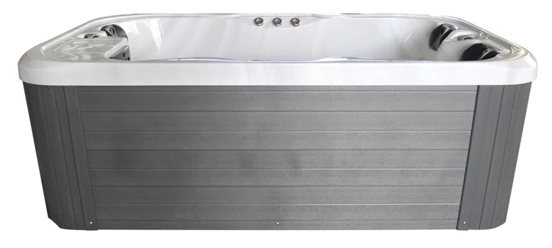 Brotherton 3 - Person 29 - Jet Acrylic Rectangular Hot Tub with Ozonator in White/Gray