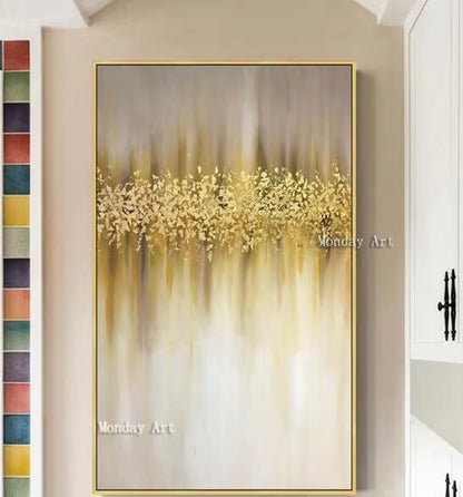 Hand Painted Modern Abstract Canvas Oil Paintings Abstract Gold Oil Painting Picture Living Room Home Decoration Wall Paintings