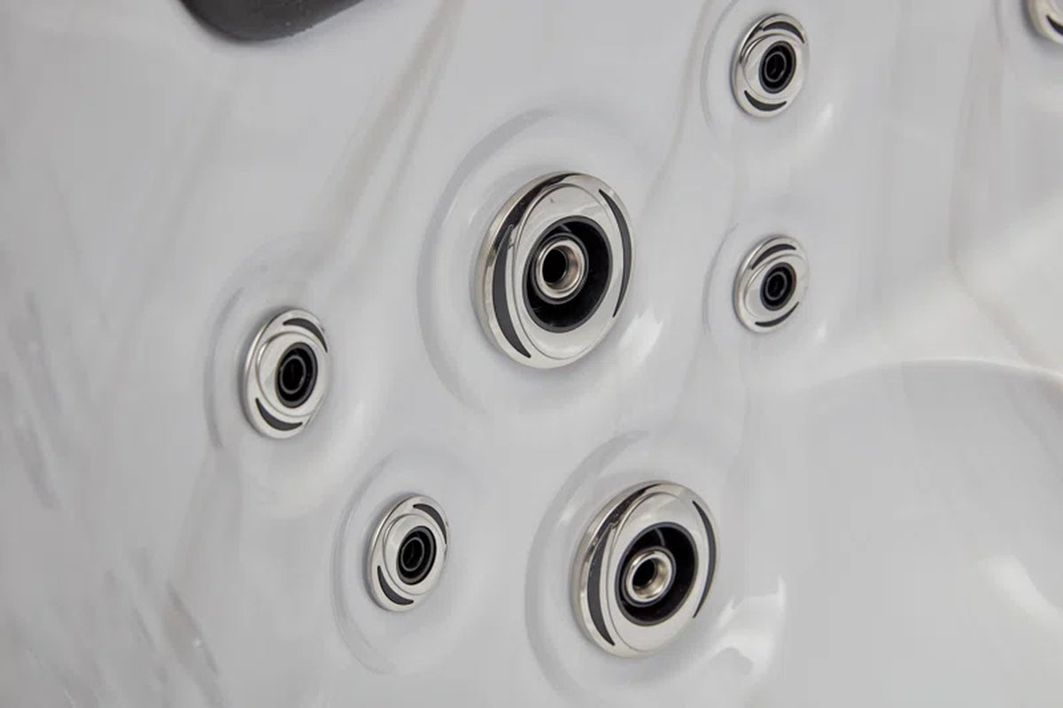 4 - Person 39 - Jet Acrylic Rectangular Standard Hot Tub with Ozonator in Gray