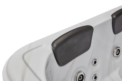 4 - Person 39 - Jet Acrylic Rectangular Standard Hot Tub with Ozonator in Gray