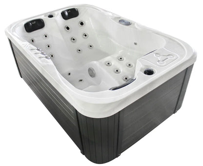 Brotherton 3 - Person 29 - Jet Acrylic Rectangular Hot Tub with Ozonator in White/Gray