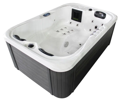 Brotherton 3 - Person 29 - Jet Acrylic Rectangular Hot Tub with Ozonator in White/Gray