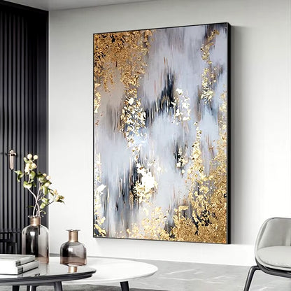 Hand Painted Modern Abstract Canvas Oil Paintings Abstract Gold Oil Painting Picture Living Room Home Decoration Wall Paintings