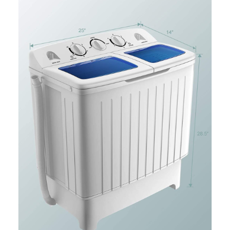 20 Lbs Compact Twin Tub Washing Machine for Home Use